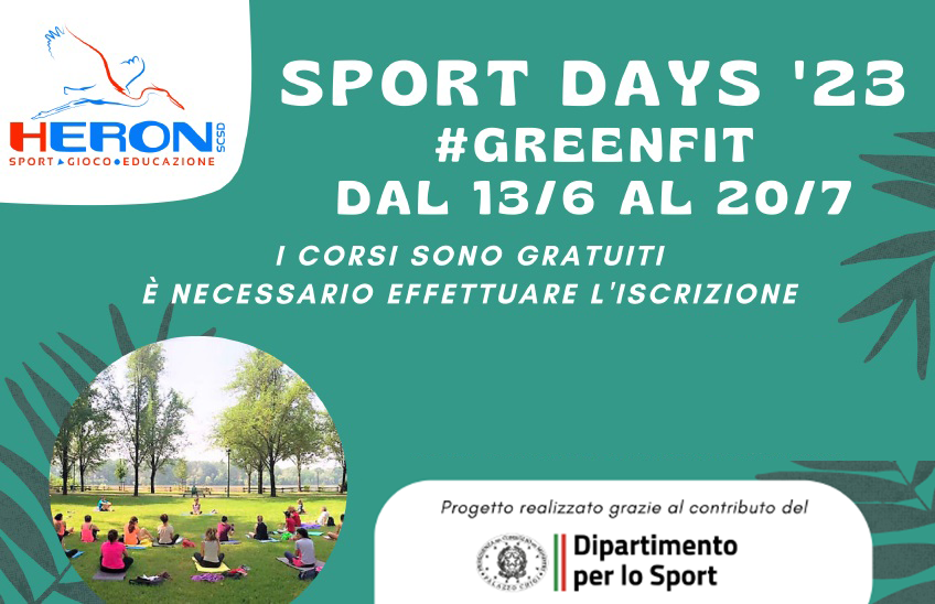 Sport Days gratuiti: prova il #greenfit